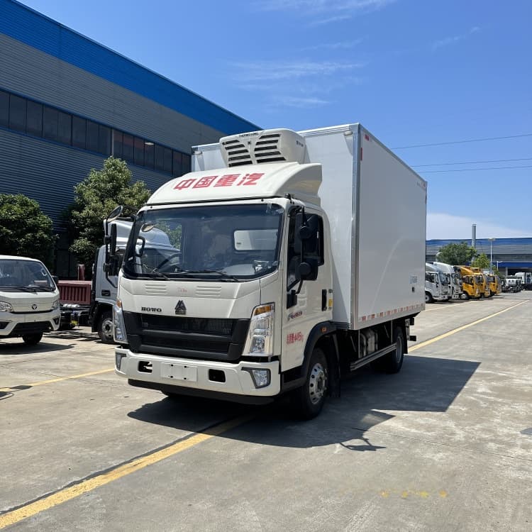 4.2m Refrigerated Truck Small Blue-Plate Cold Chain Truck Seafood Fruit Vegetable Insulated Truck Sinotruk Freezer Truck