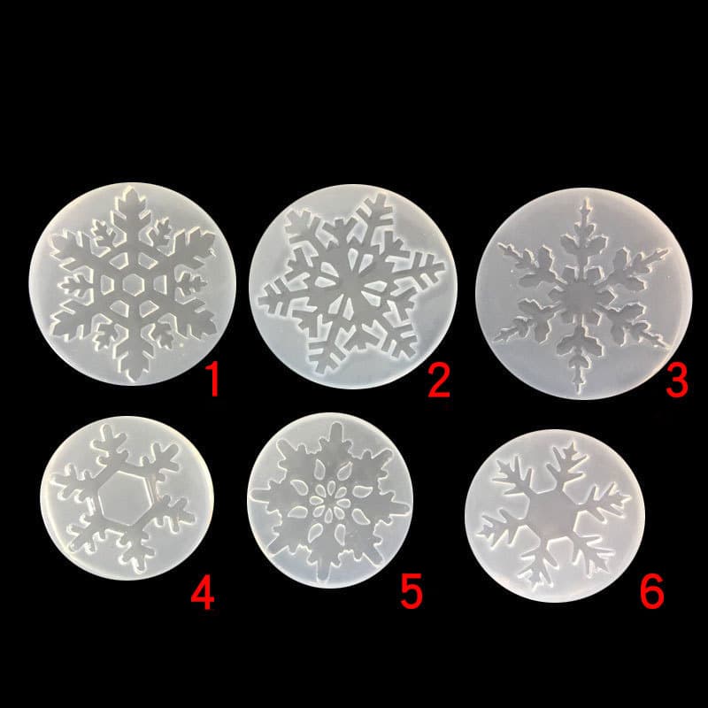 New mirror 6 types available in different sizes Christmas snowflake UV resin glue glue mold handmade accessories tools