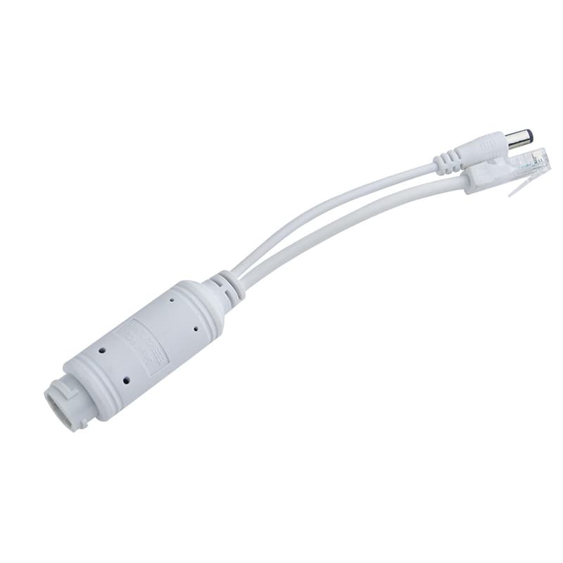 Standard PoE Splitter Waterproof Step-Down Camera Power Module, Single-Cable Monitoring DC48V to 12V