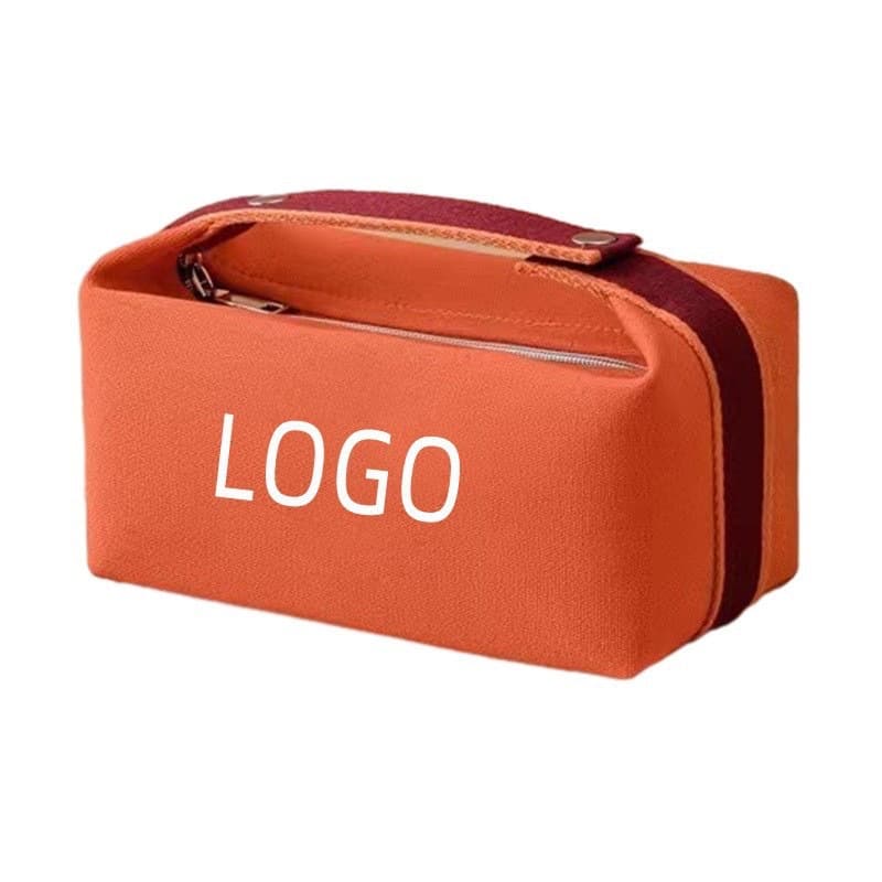 Minimalist Portable Canvas Makeup Bag Large Capacity Travel Premium Cosmetic Storage Bag Toiletry Bag Wholesale