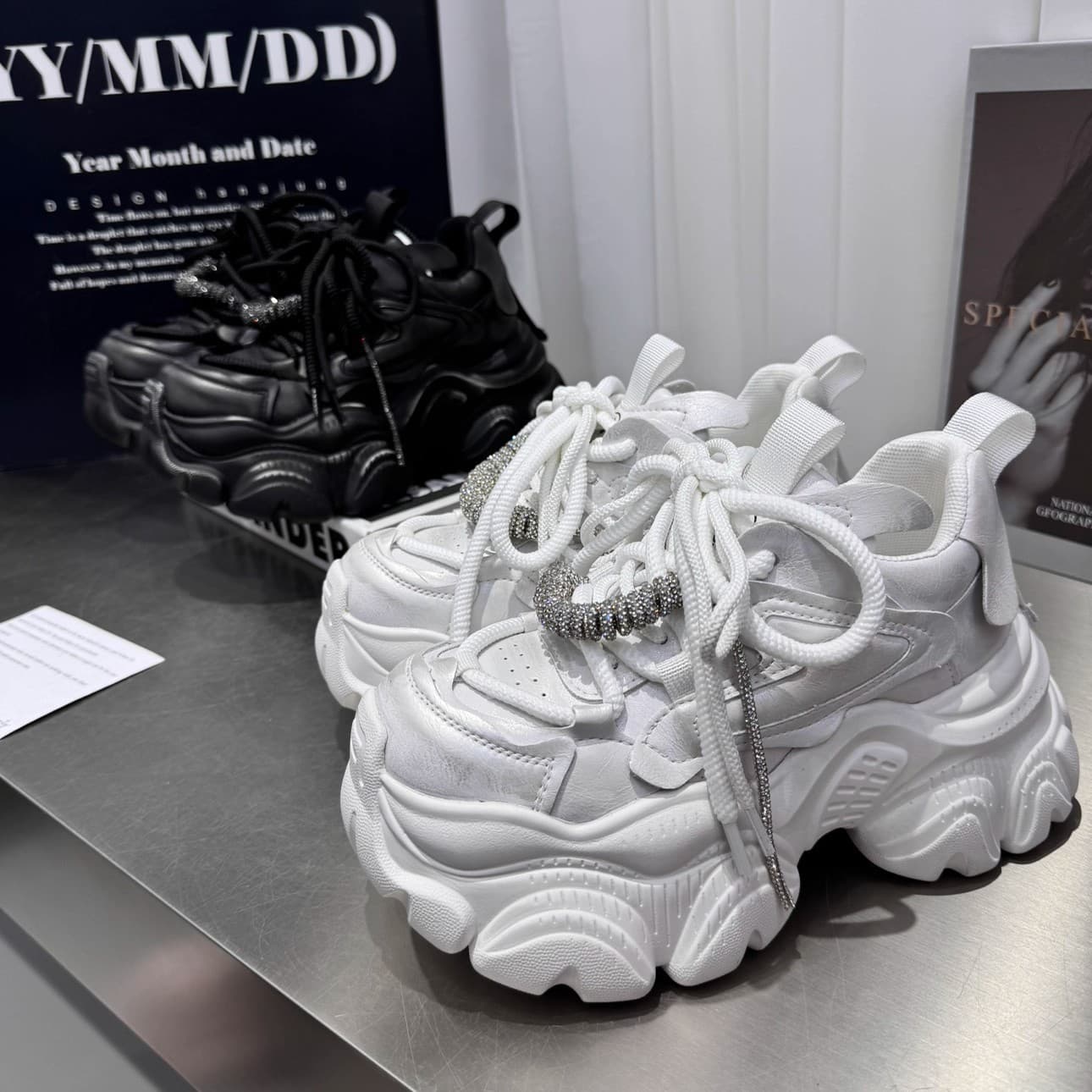 Trendy Chunky Dad Sneakers for Women 2026 Fall Korean Style New Breathable Casual Shoes Platform Heightening Sports Shoes