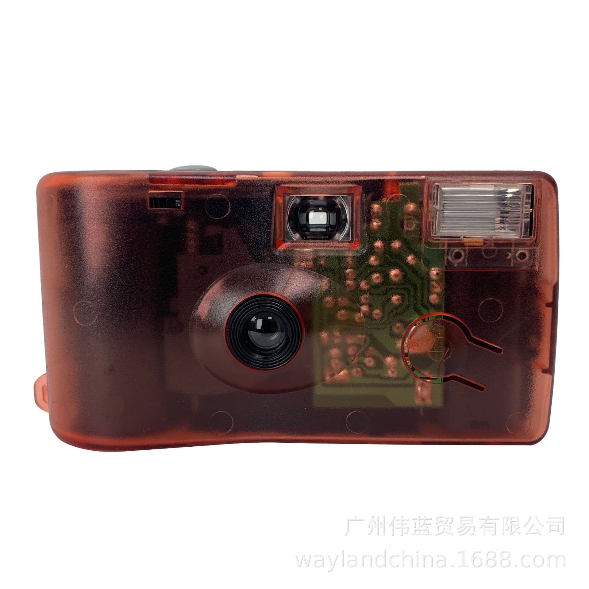 Pucai C41 New Model Disposable Film Camera with Strap, Flash, Transparent Body, Custom LOGO