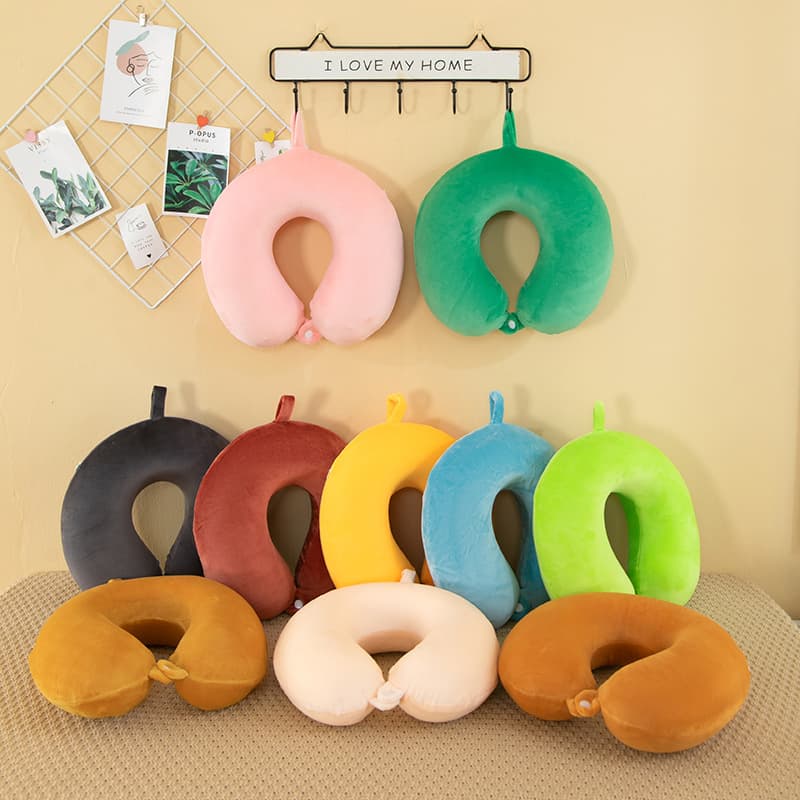 Cross-border Wholesale U-shaped Pillow Memory Foam Neck Pillow Elastic Neck Pillow Travel Plane Car Neck Pillow