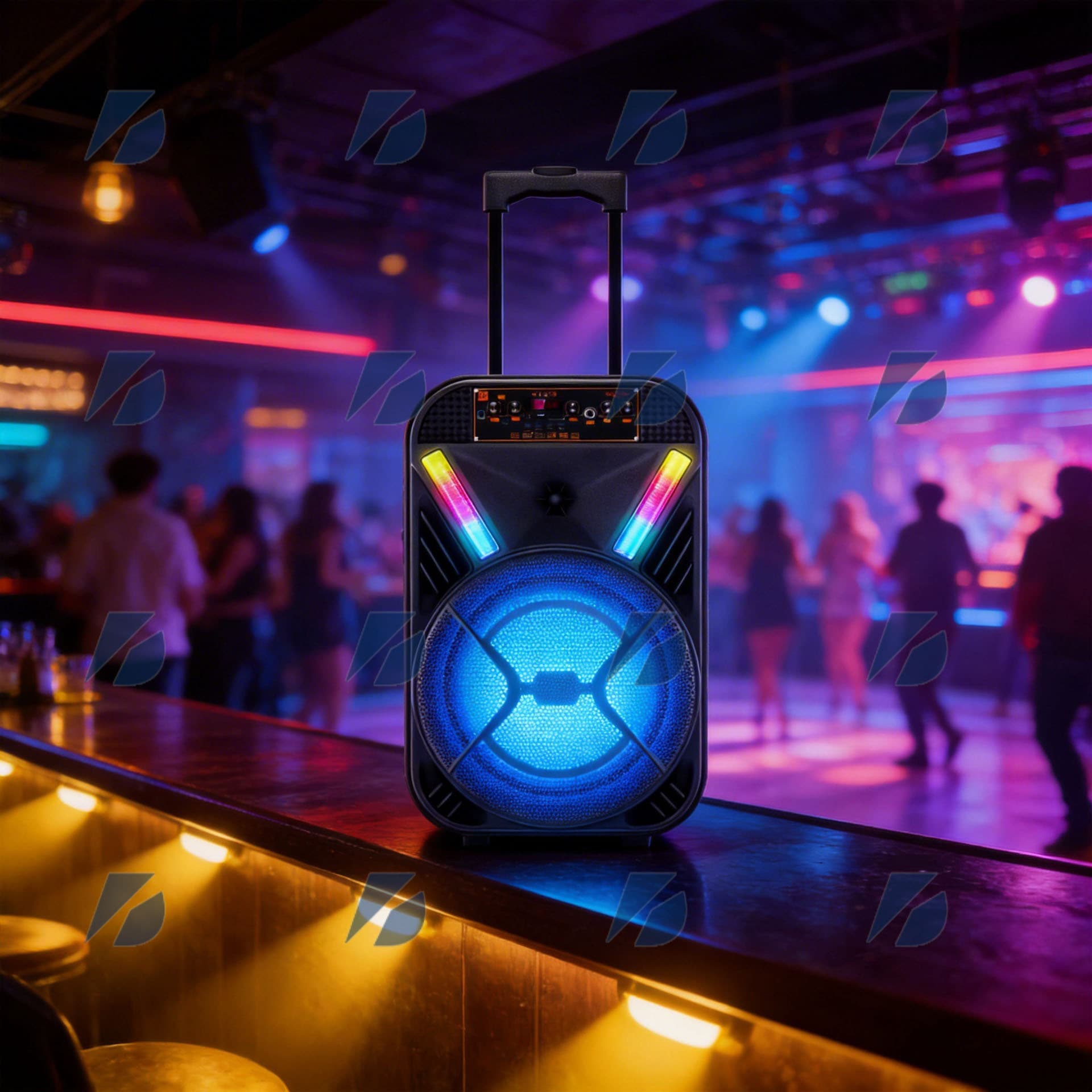 Wireless Portable Outdoor DJ Bluetooth Speaker, Multi-Function Cart High-Power Party Trolley Speaker