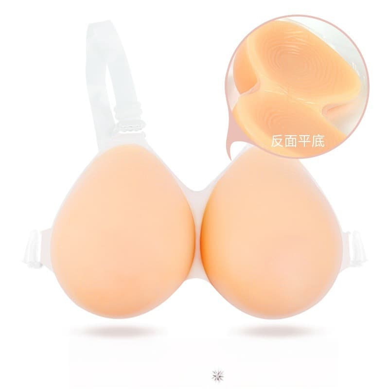 Crossdressing Prosthetic Breast Form for Cosplay, Female Streamer Fake Chest, Matte Realistic Silicone Breast Pad, Thick Fake Breasts