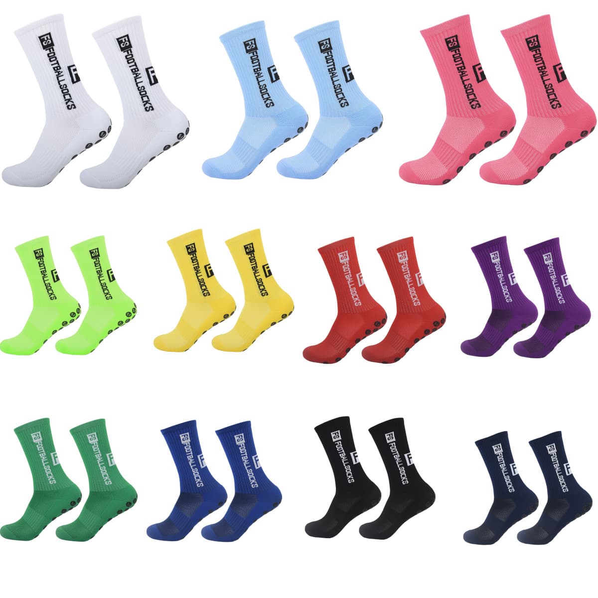 Thickened Towel Bottom Football Socks FS Style Non-Slip Sports Socks Nylon Material Unisex Youth Suitable All Seasons
