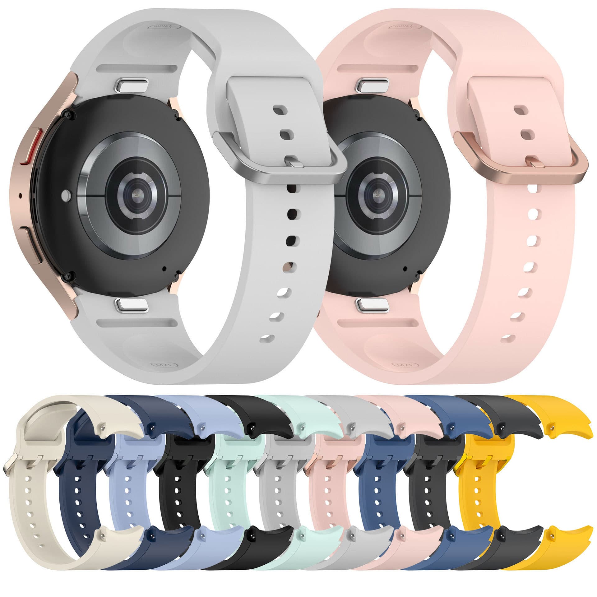 Silicone Strap for Samsung Galaxy Watch 7 FE 654 Button Version Official Style Breathable Wristband
