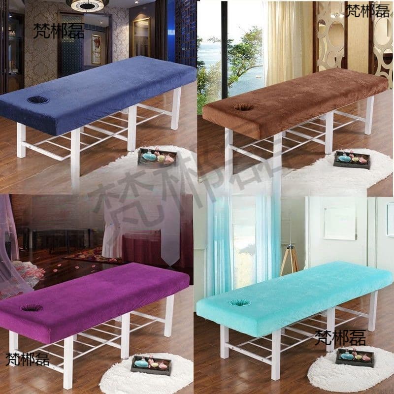 Crystal Velvet Fitted Sheet Massage Tuina Simple Fitted Sheet Thickened Bed Cover Hotel Hospital Fitted Sheet Bed Sheet