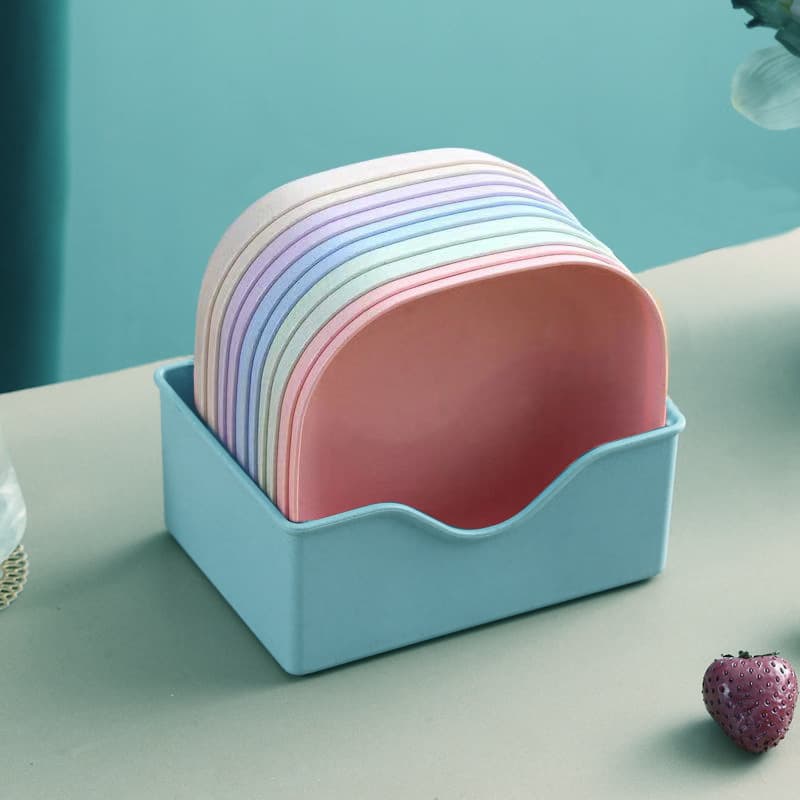 Table Garbage Plate Dish Bone Dish Household Bone Plate, Creative Plastic Vegetable Dish with Base for Snacks