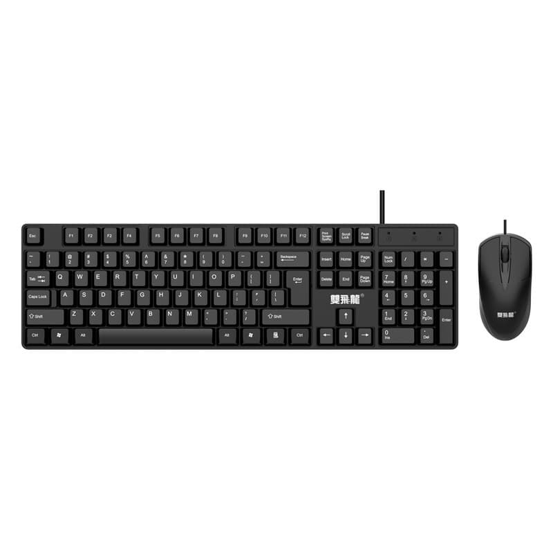 Universal USB Wired Keyboard and Mouse Combo Set for Desktop Laptop Office Home Use