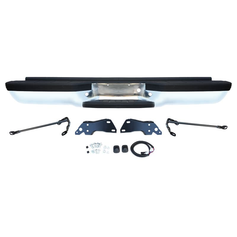 Compatible with Chevrolet 93-99 Suburban Tahoe GMC Yukon Universal Chrome Rear Bumper