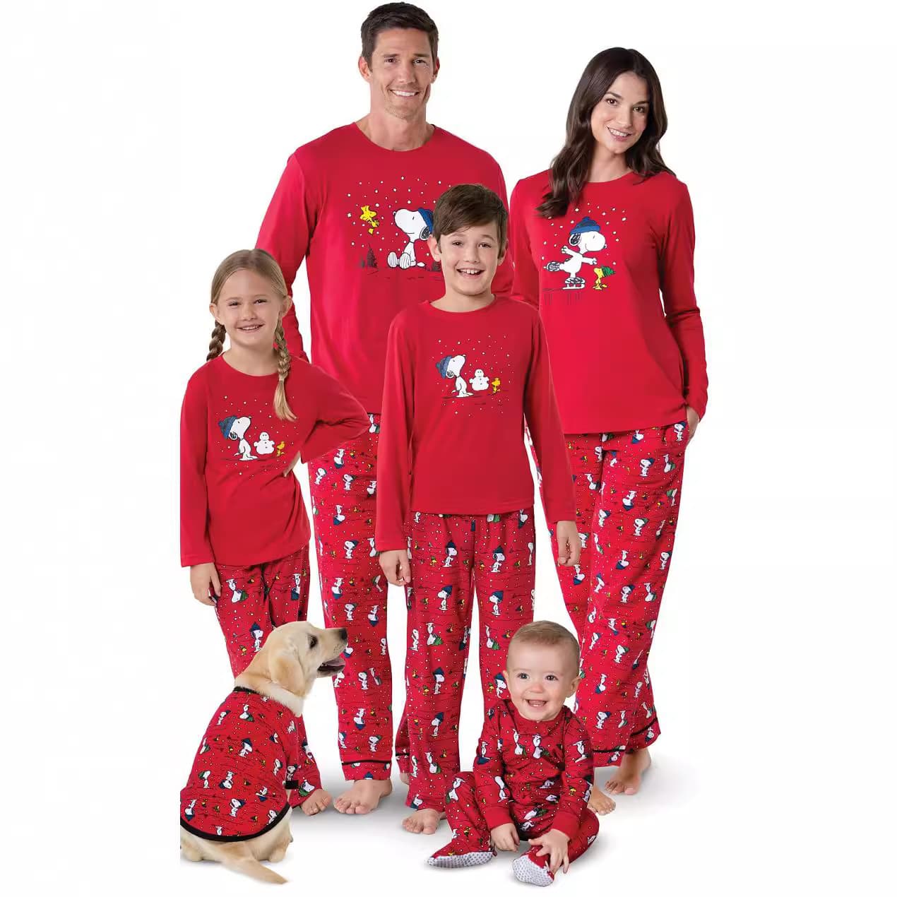 Cross-border European and American new family Christmas parent-child set pajamas with cartoon print loungewear