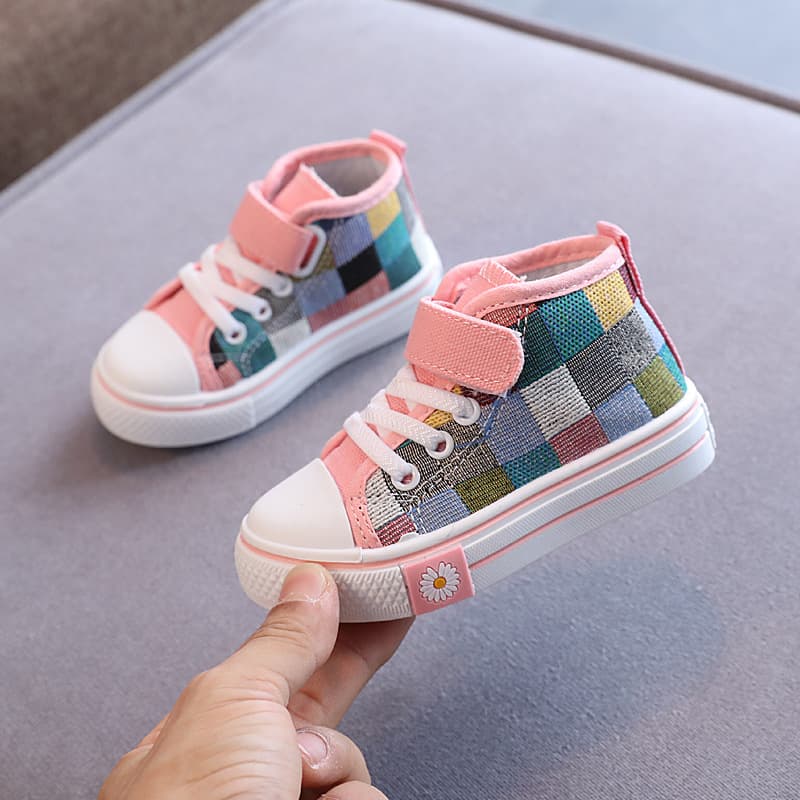 Children's Canvas Shoes 2022 Spring and Autumn New Children's British-style Non-slip Sneakers Boys and Girls Casual Kindergarten Children's Shoes