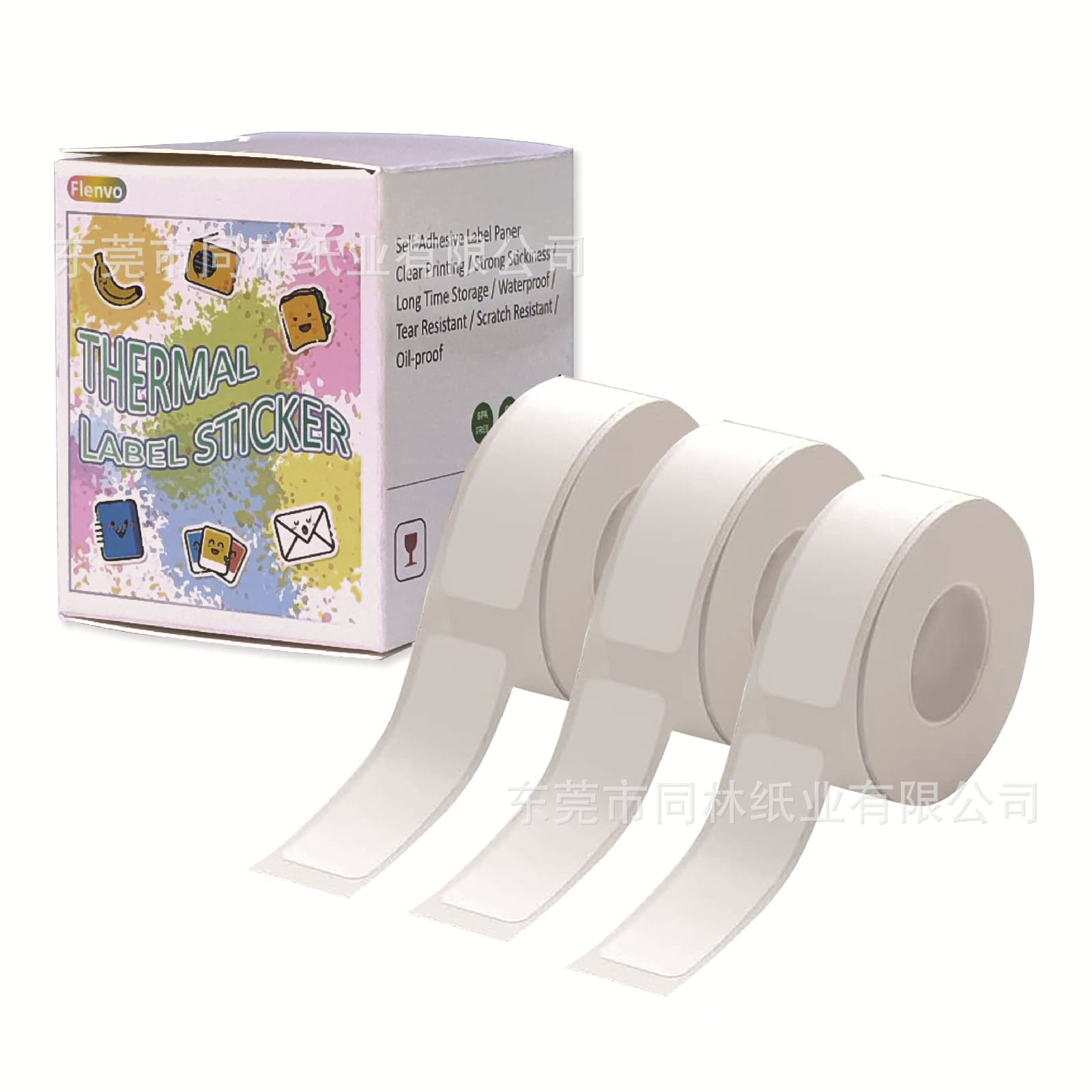 Half-inch D11/P11/P12/P15 dedicated label thermal synthetic white solid color 12*40 price item name