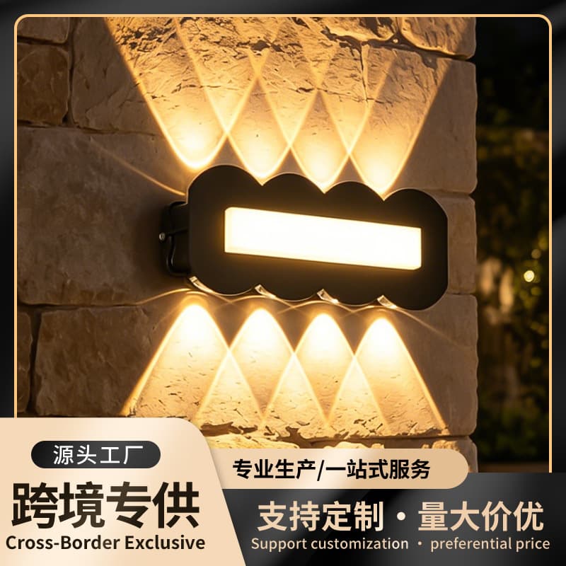 Cross-border LED outdoor wall light, waterproof, courtyard light, villa terrace hanging light, outdoor wall light, customizable