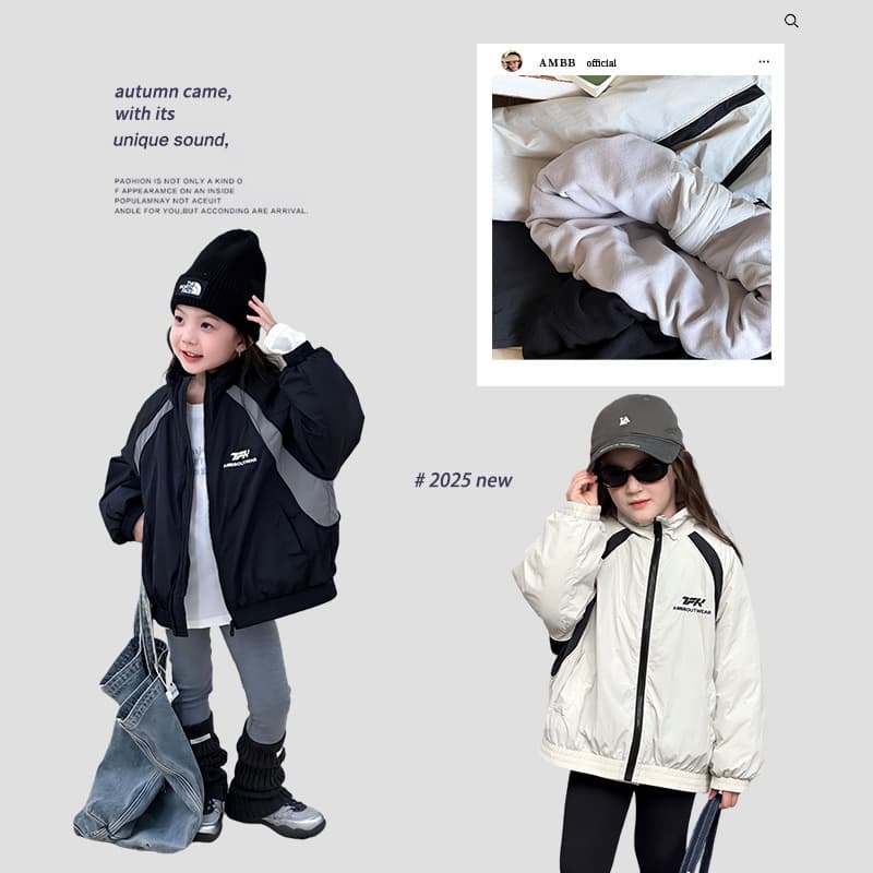 [Fleece-lined] Elmo Baby Children's Warm Cotton Padded Thick Casual Color-block Jacket Cotton Stand-collar Coat Trendy