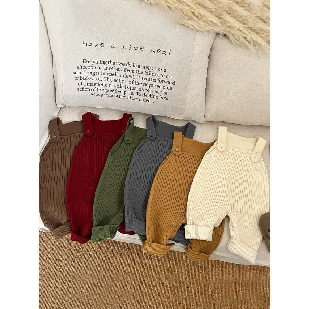 New Baby Romper Autumn Winter Boys Girls Knitted Versatile Overalls Infant Toddler Woolen Pants Crawling Suit Winter
