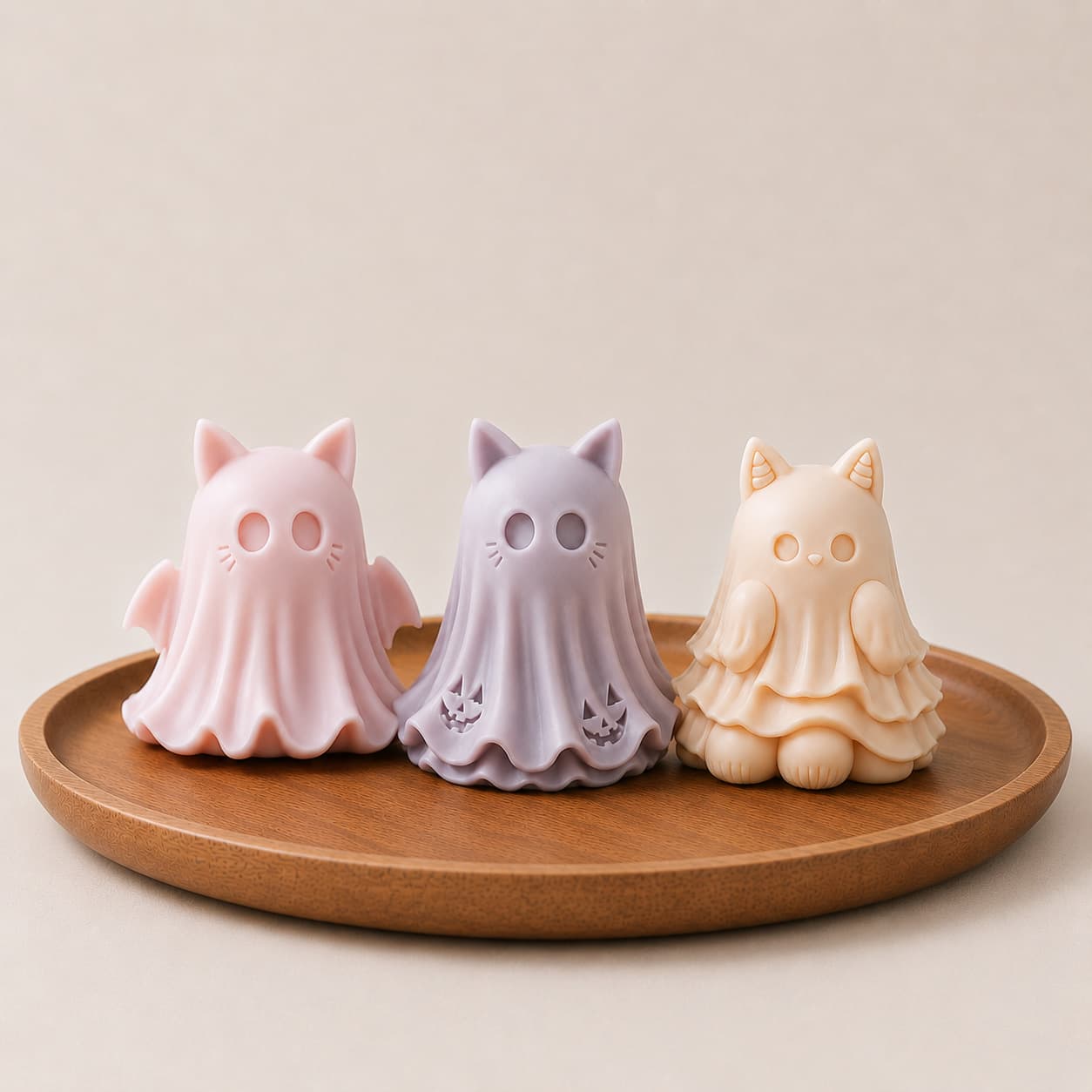 Cross-border Ghost Candle Silicone Mold DIY Halloween Ghost Cat and Dog Decoration Mold