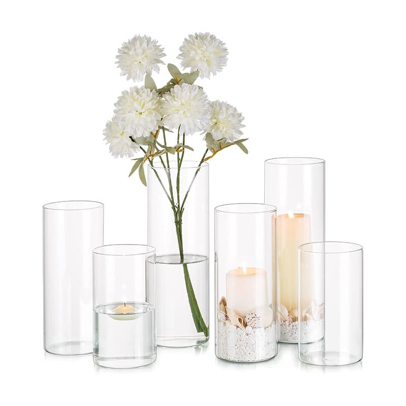 Borosilicate Glass Candle Jar Hydroponic Vase Transparent Candle Holder Home Decoration Windproof Glass Candle Cup Empty Cup