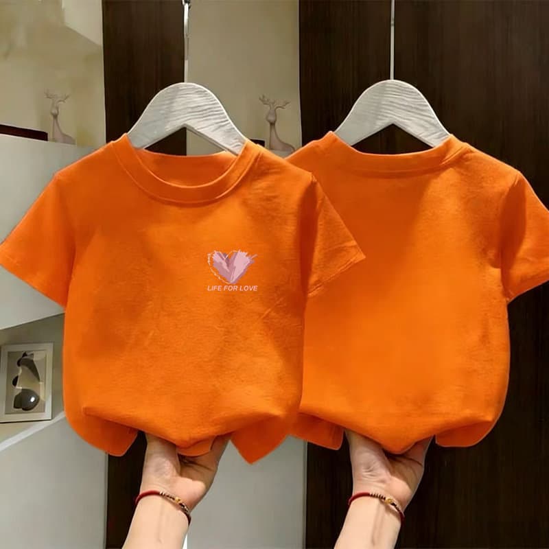 2026 New Summer Short Sleeve Cotton Cool Girls Kids T-Shirt Children's Summer Top Fashion Tee