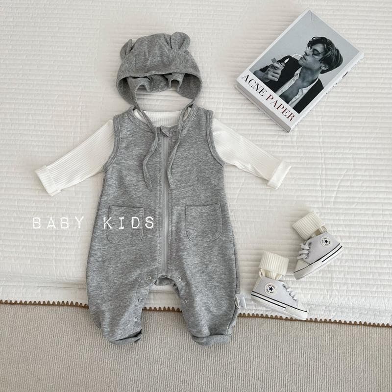 ins Spring Autumn Baby Boys Girls Sleeveless Full Snap Button Bodysuit Infant Gray Outerwear Romper Crawling Suit Kids Clothes