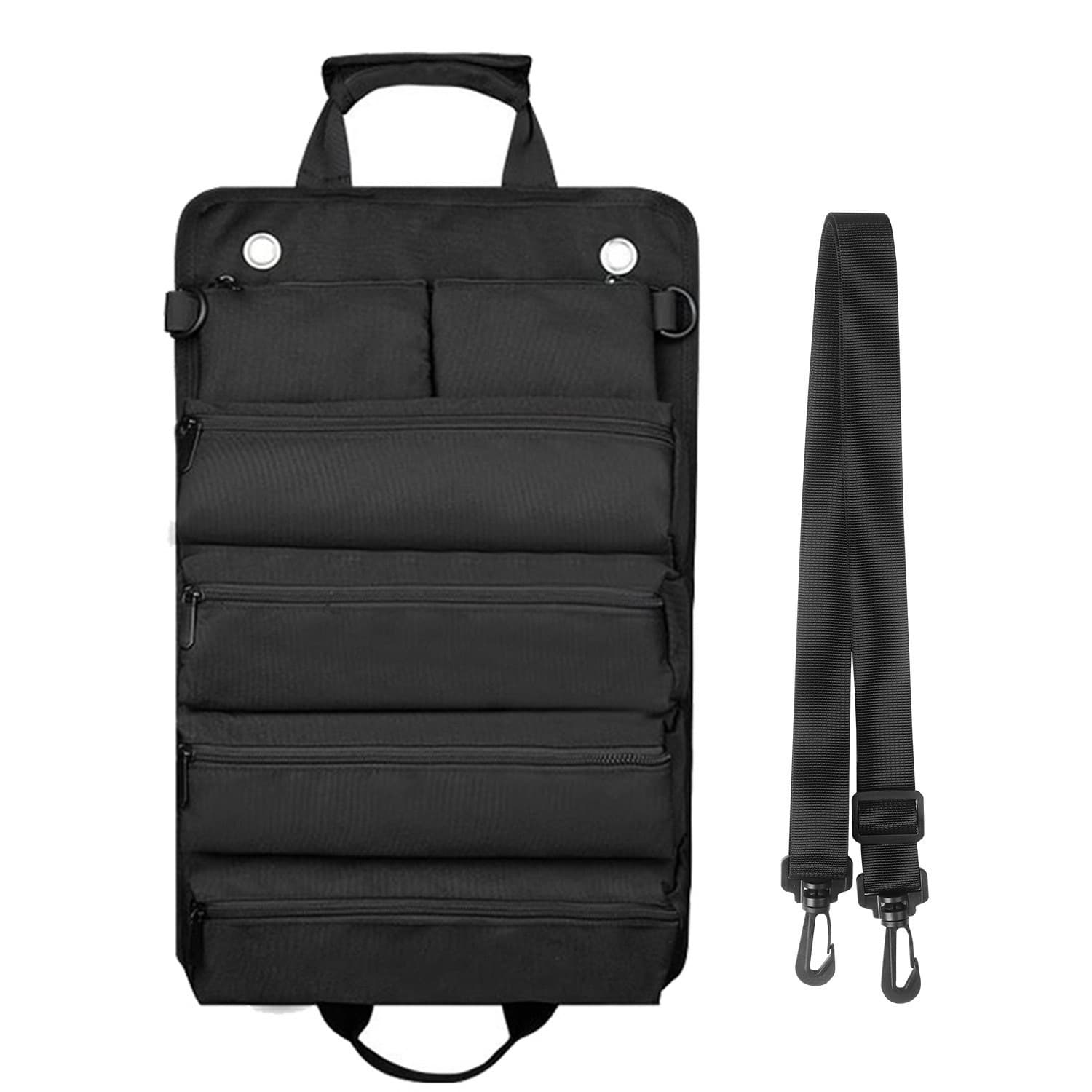 Roll-Type Electrician Tool Bag Oxford Cloth Thickened Portable Electrician Woodworking Storage Bag Portable Car Hardware Tool Bag