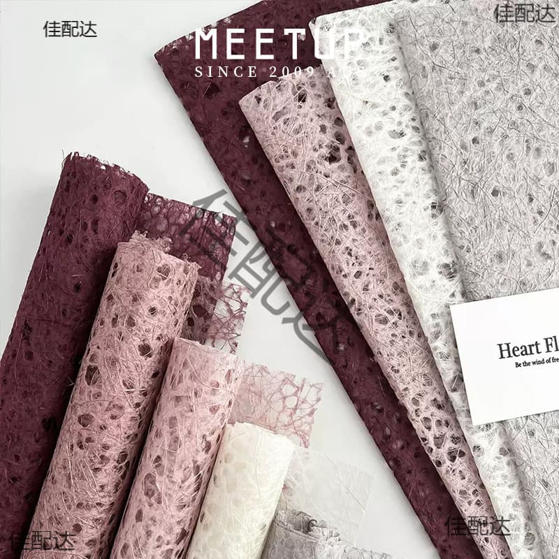 Hollow Dreamy Paper Bouquet Fiber Paper High Texture Dreamy Macaron Hole Paper Handmade DIY Wrapping Flower Material