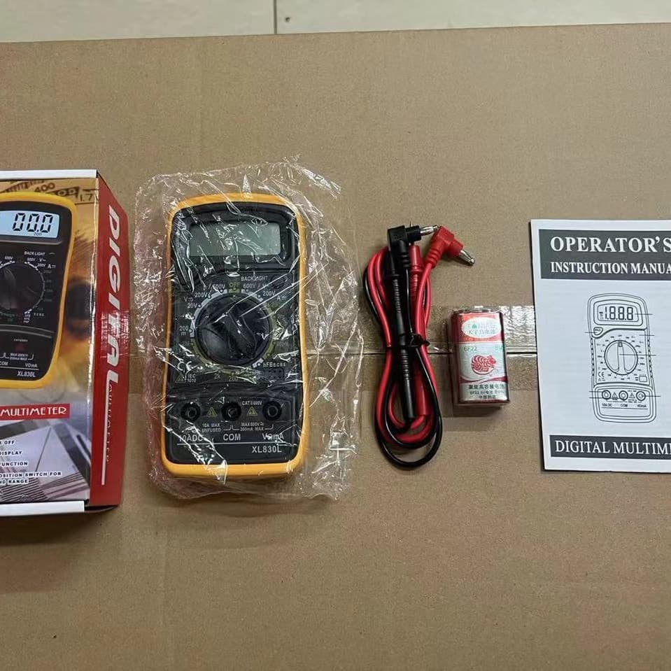 XL830L Digital Multimeter High-Precision Digital Display Universal Meter for Electrical Multi-function Resistance and Voltage Testing