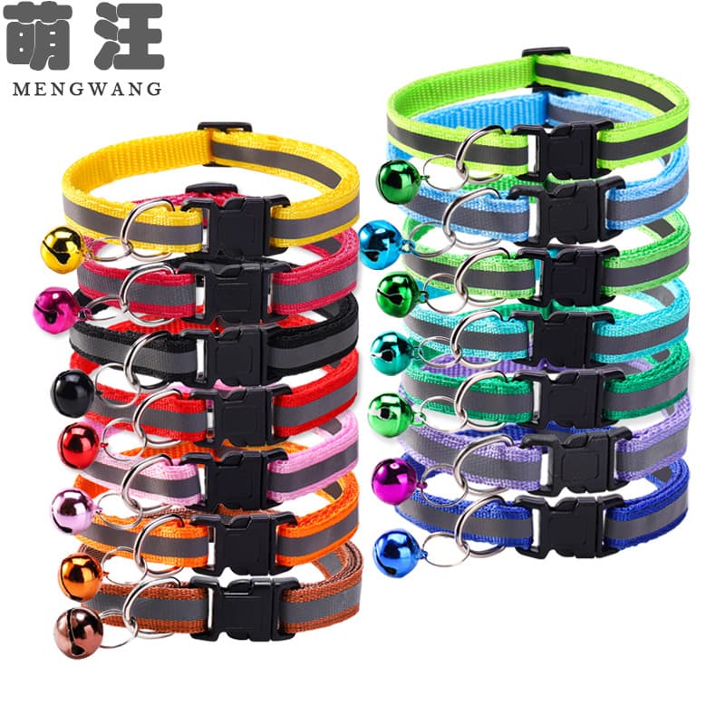 Pet Reflective Collar Cat Kitten Bell Collar Dog Collar Glowing Collar Cat Collar Dog Collar