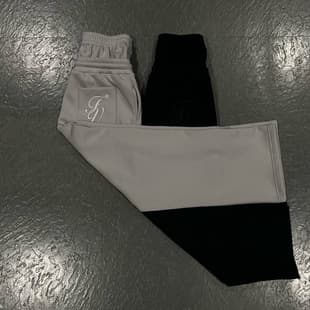 2025 Cross-border Europe/US Double-Waist Embroidered Sweatpants Unisex Streetwear High-Fashion Long Pants Fake Two-Layer Loose Wide-Leg Pants