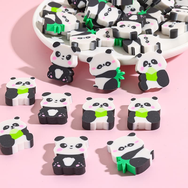 Giant Panda Shaped Eraser Cartoon High Aesthetics Student Gift Stationery Office Supplies Cross-border Eraser Wholesale