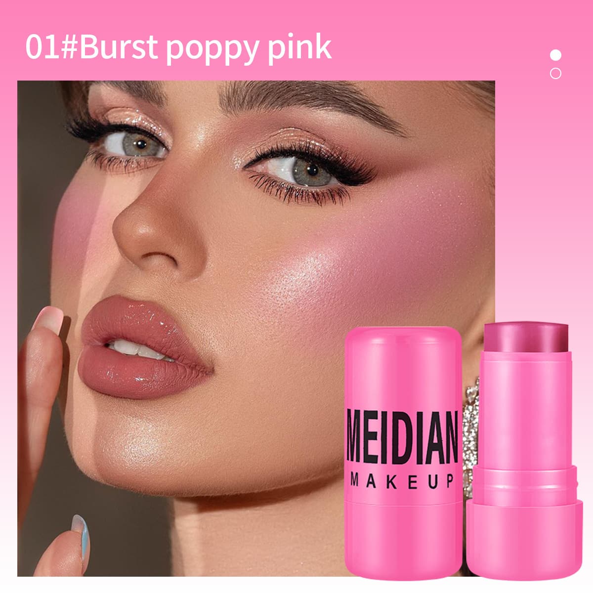 Lip and Cheek Dual-Use Blush Stick Natural Nude Makeup Soft Jelly Blush Stick
