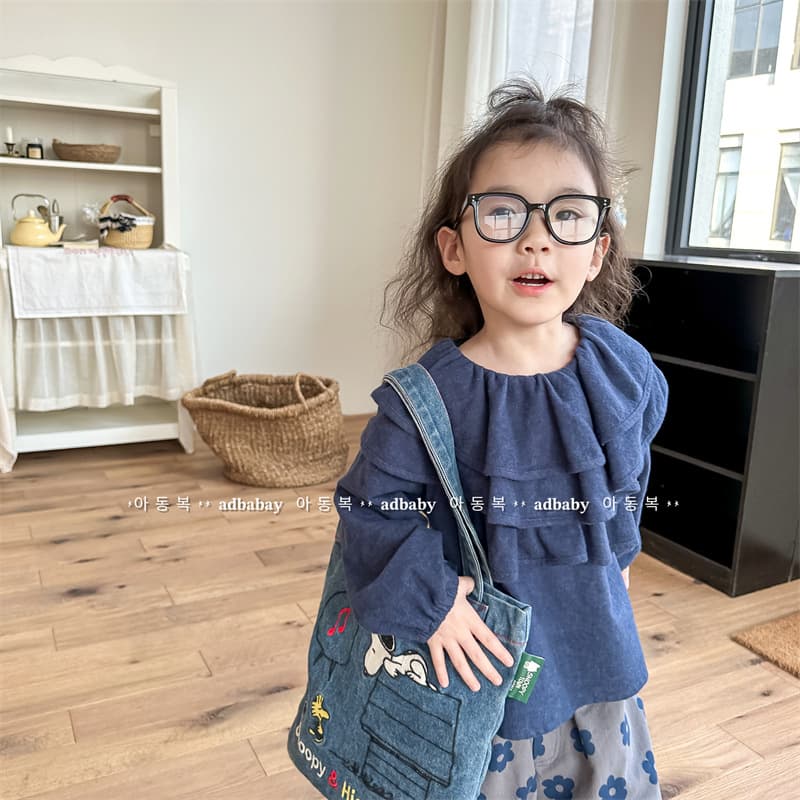 2025 Autumn Children's Clothing New Arrival: Girls' Autumn Korean Style Batwing Sleeve Washed Cotton Wide Fit Shirt 123511