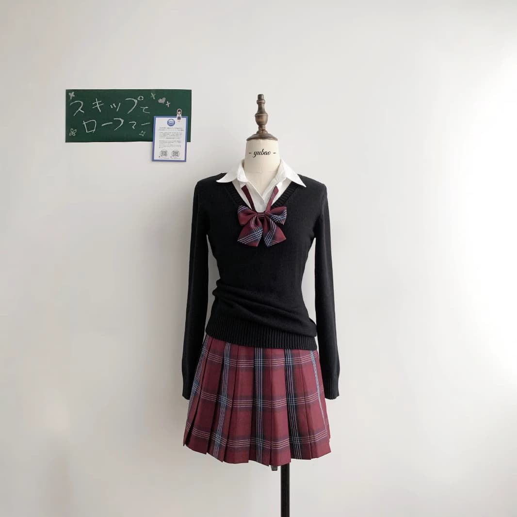 Original JK Waist-Cinching Pullover Sweater, Solid Color Japanese Uniform School Style Long-Sleeve Knitwear, Autumn/Winter Women's