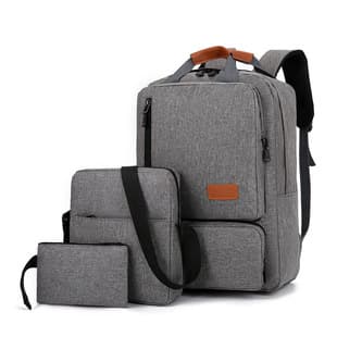 Men's Travel Backpack, Waterproof and Wear-Resistant 3-Piece Set, Large Capacity Business Laptop Backpack Set