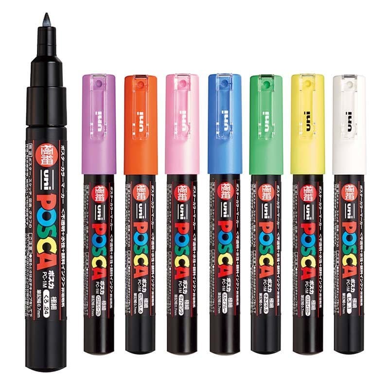 Japanese uni Mitsubishi Acrylic Marker 0.7mm Posca PC-1M Water-Based Acrylic Paint Marker