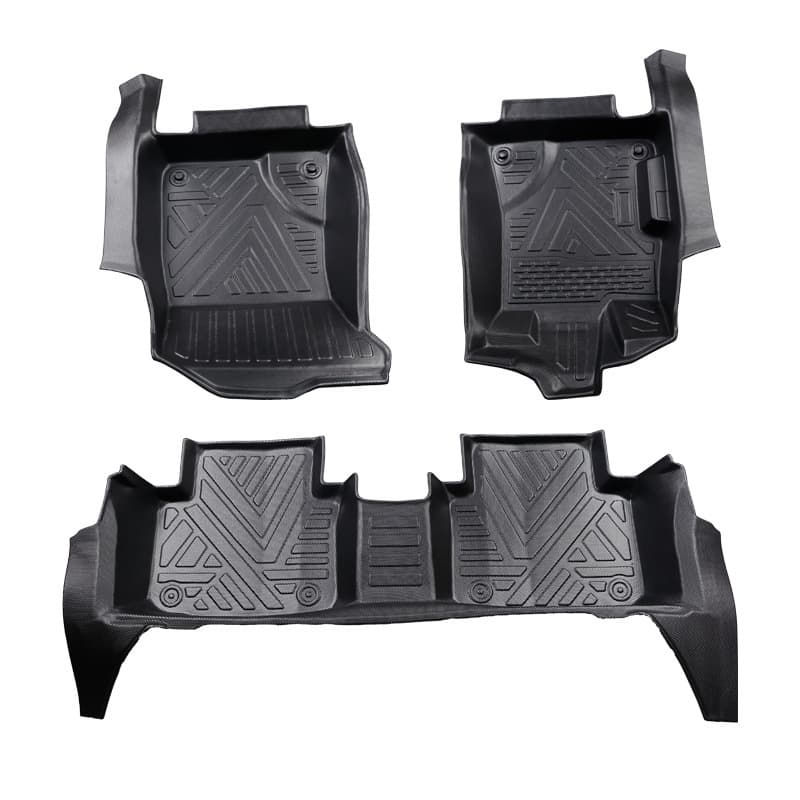 Full-wrap TPE car floor mats, double-layer car foot pads, custom-fit with threshold coverage, car floor mat manufacturer
