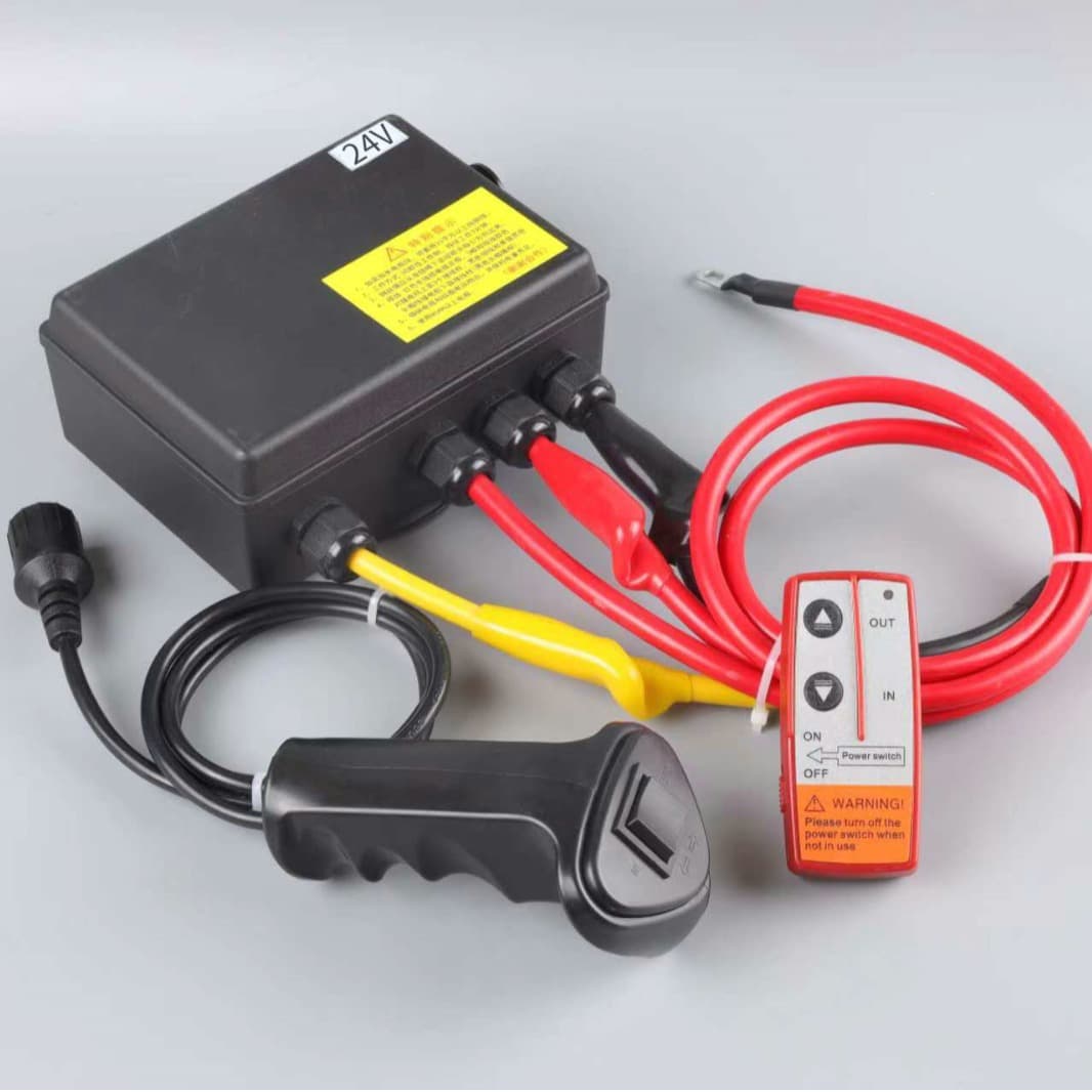 Electric Winch Wireless Remote Control 12V 24V Off-Road Self-Rescue Portable Small Crane Vehicle Switch Accessories