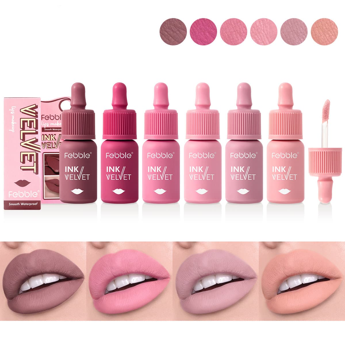 USHAS Cross-border Bestseller Matte Liquid Lipstick Lip Gloss Lip Clay Non-stick Cup Waterproof Amazon Lip Glaze Style A Boxed