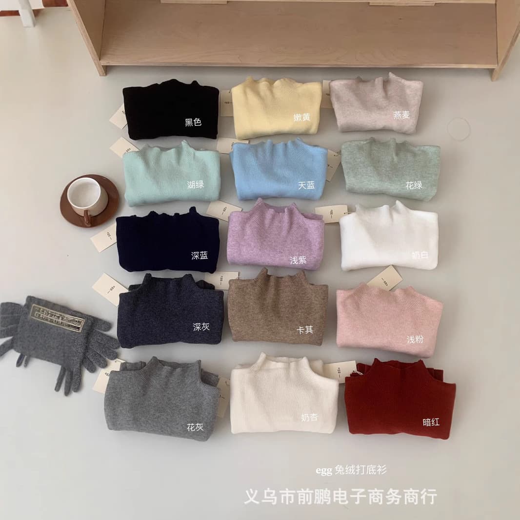egg.unique women's base shirt slim fit slimming 15-color rabbit wool knitwear base spring/autumn/winter women's top