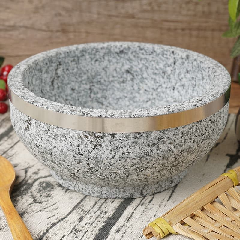 Natural raw stone polished stone bowls, factory wholesale stone bowls, thick and durable stone bowls