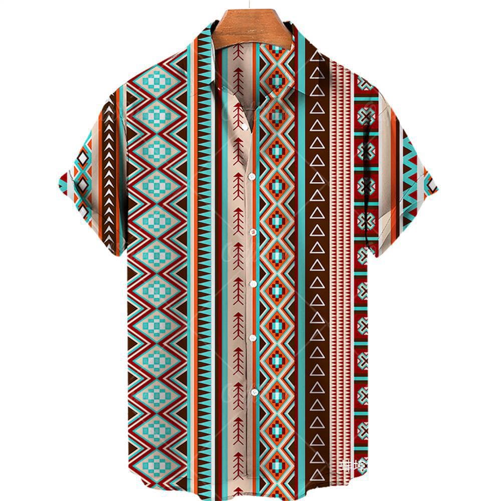 2023 Men's T-Shirt Summer Top 5XL V-Neck Vintage Clothes