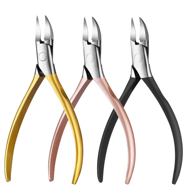 Manufacturer stainless steel mirror light dead skin barb pliers ingrown toenail correction nail groove large thick hard nail clipper eagle beak pliers