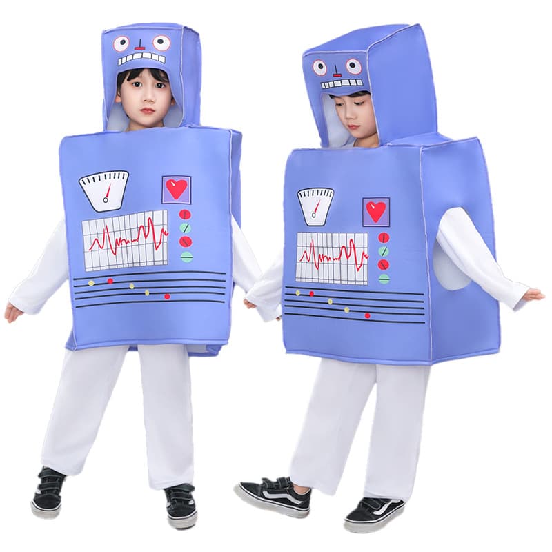 Halloween COS Children's Tech Astronaut Performance Costume Robot Cosplay Role-Play Kindergarten Show Outfit
