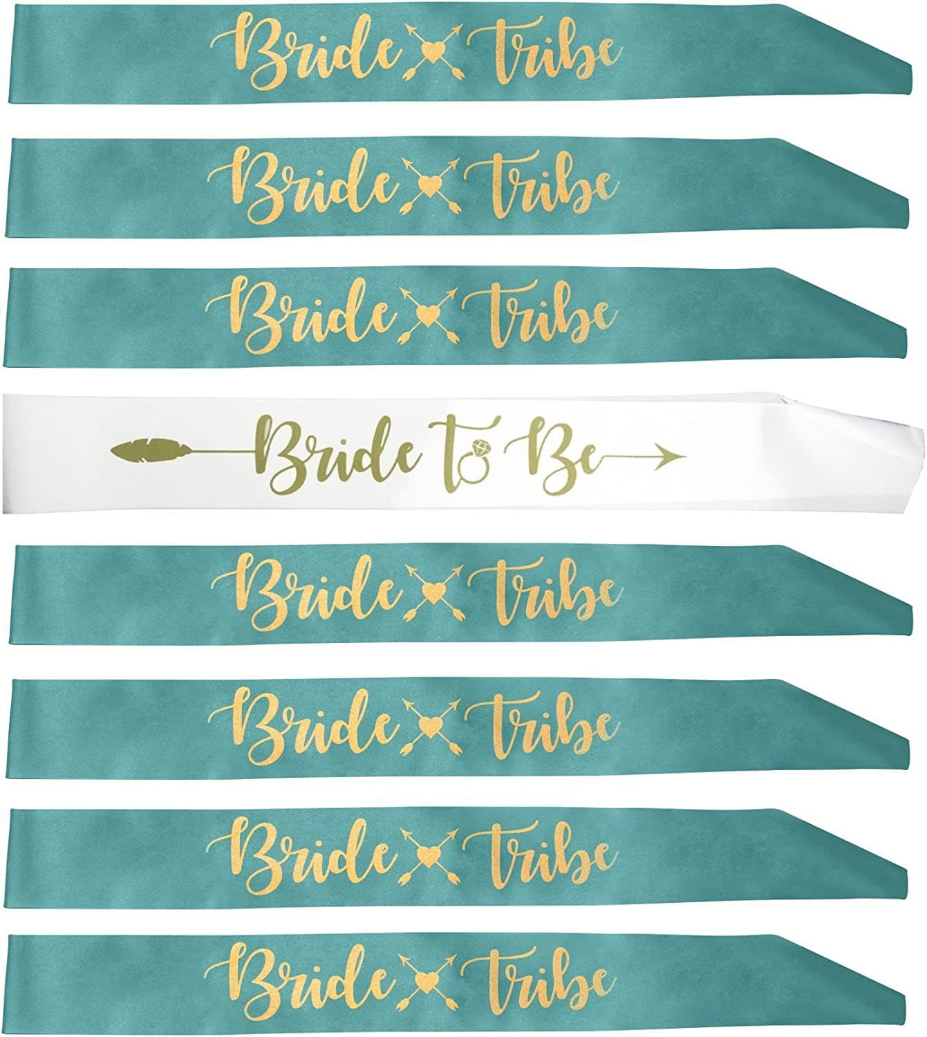 Amazon Sash Bride Tribe Green White Sash for Wedding