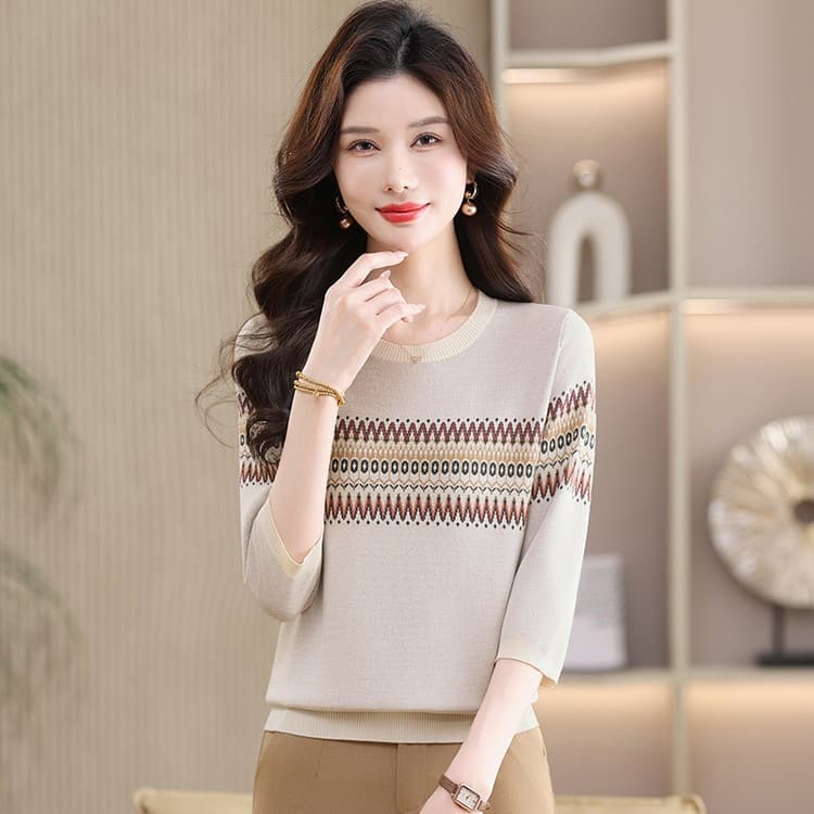 Women's sweater sweater pullover sweater gray blue beige pink red source factory no tag Southeast Asia