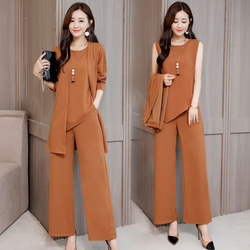 Women's 3-Piece Set 2023 Fall/Winter New Fashionable Slimming Plus Size Outfit