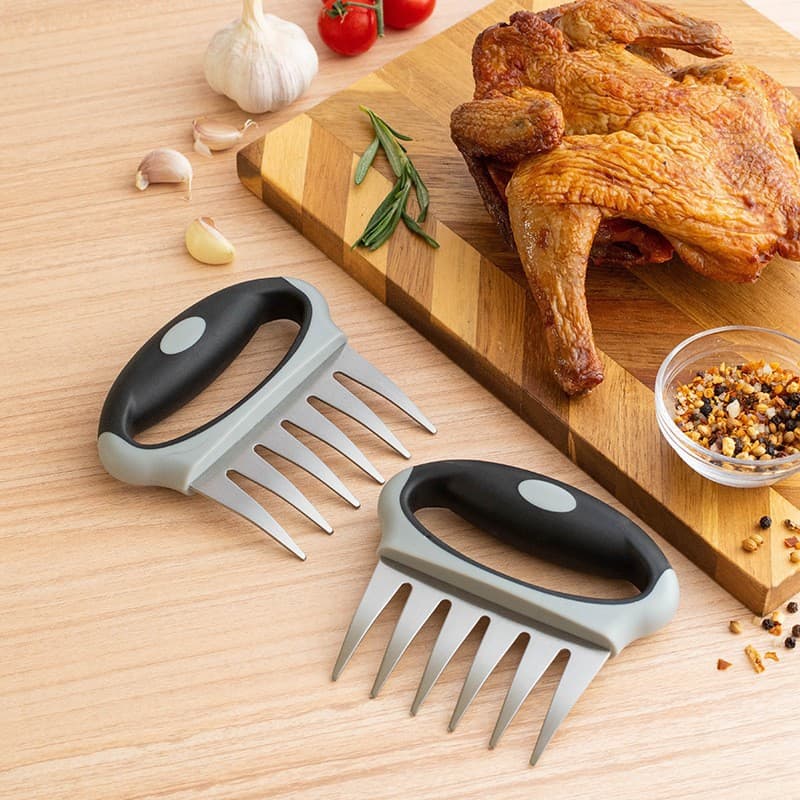 Stainless Steel Bear Claw Meat Separator - BBQ Tool, Chicken Separator, Meat Claw Shredder, and Meat Dividing Tool