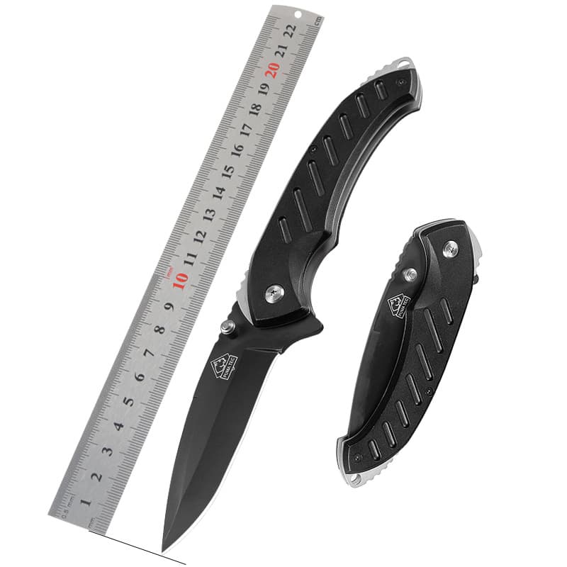 Cross-border supply outdoor folding knife 7CR survival knife portable space aluminum handle creative gift knife Yangjiang knife