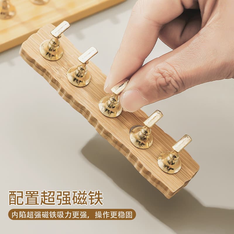 Japanese Nail Practice Stand Wooden Minimalist Nail Holder Metal Finger Holder Nail Tip Wearable Nail Tool Wholesale